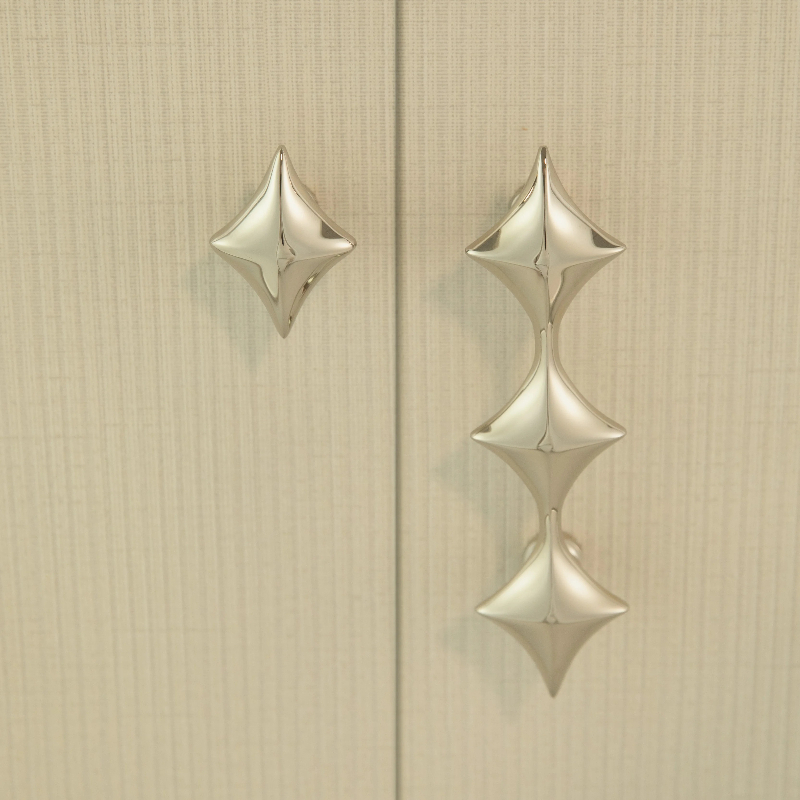 Unique Furniture Hardware Pulls - Einzigartige Küchenschrankgriffe, vierzackige sternförmige Schubladenknöpfe, kreative