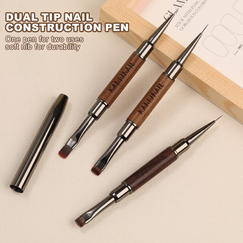 Furniture Hardware Nails - Dual-End Nail Art Pinsel Kolinsky Sandelholzgriff