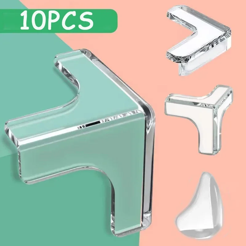 Furniture Hardware Manufacturers - 10 Stück klare Antikollisions-Couchtisch-Möbel-Eckenschutz, weiche Eckummantelung,