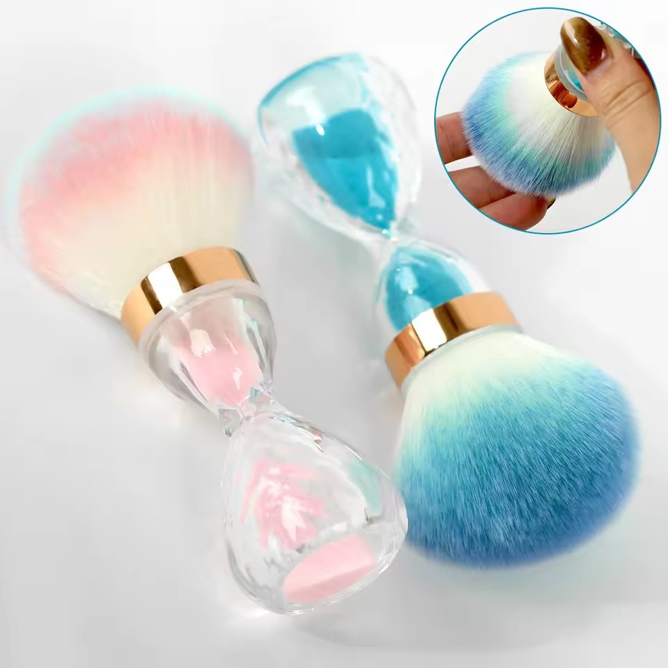 Furniture Hardware Nails - Nagelkunst-Staubpinsel für Nägel, Sanduhrgriff, Puderentferner, weicher