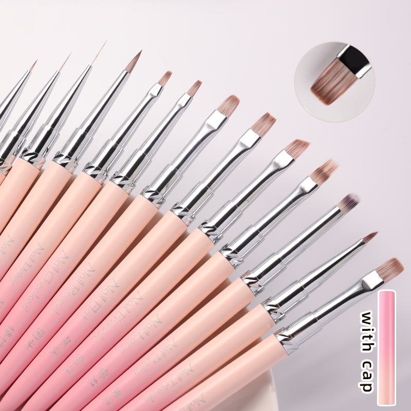 Furniture Hardware Nails - 13 Stil rosa Farbverlaufsgriff Nail Art