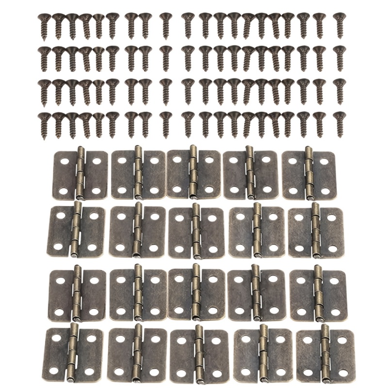 Furniture Hardware And Fittings - 20 Stück dekorative kleine Schmuck-Holzkasten-Türscharniere, 18