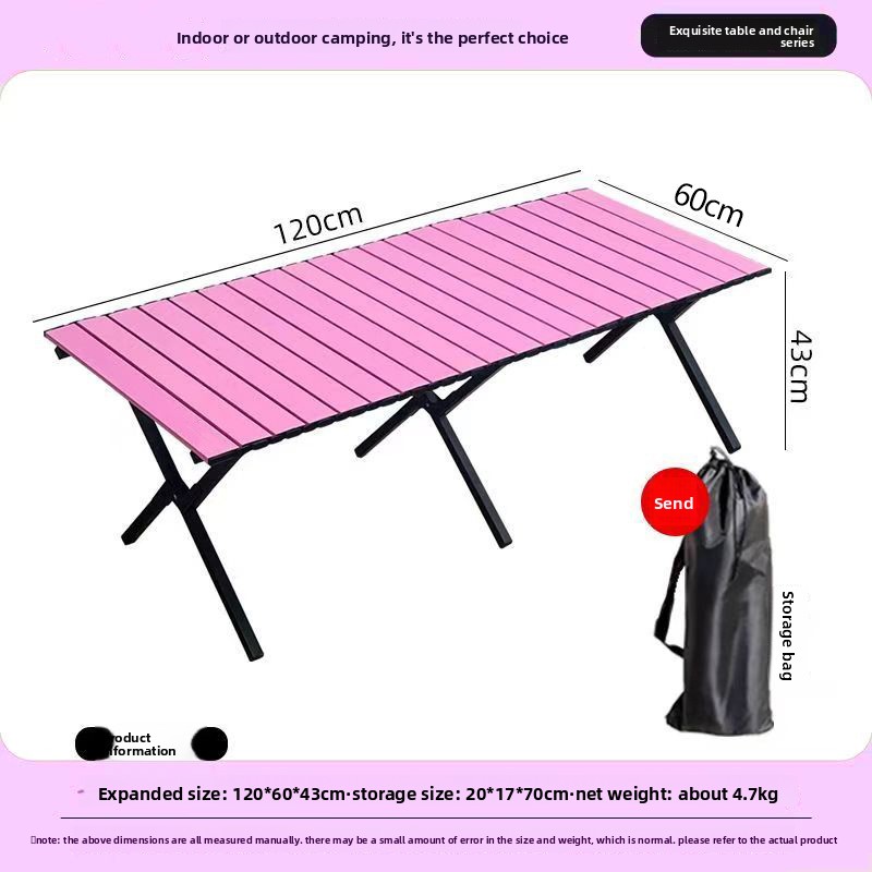 Furniture Hardware Brackets - Klappbarer Outdoor-Klapptisch mit Kreuzbeinen, tragbarer Eierrollentisch