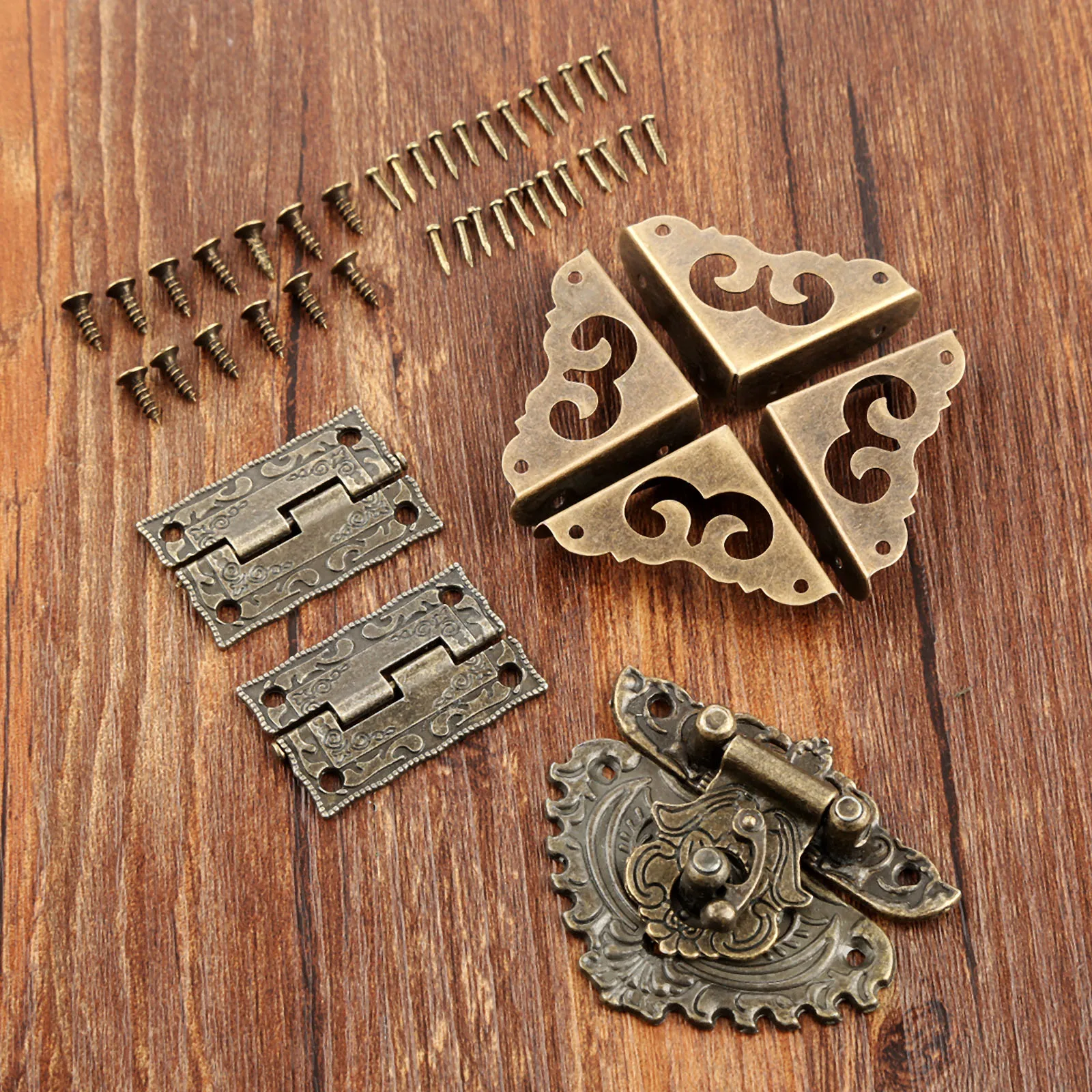 Furniture Hardware Hinges - 7 teile/satz Antike Bronze Vorhängeschloss Latch