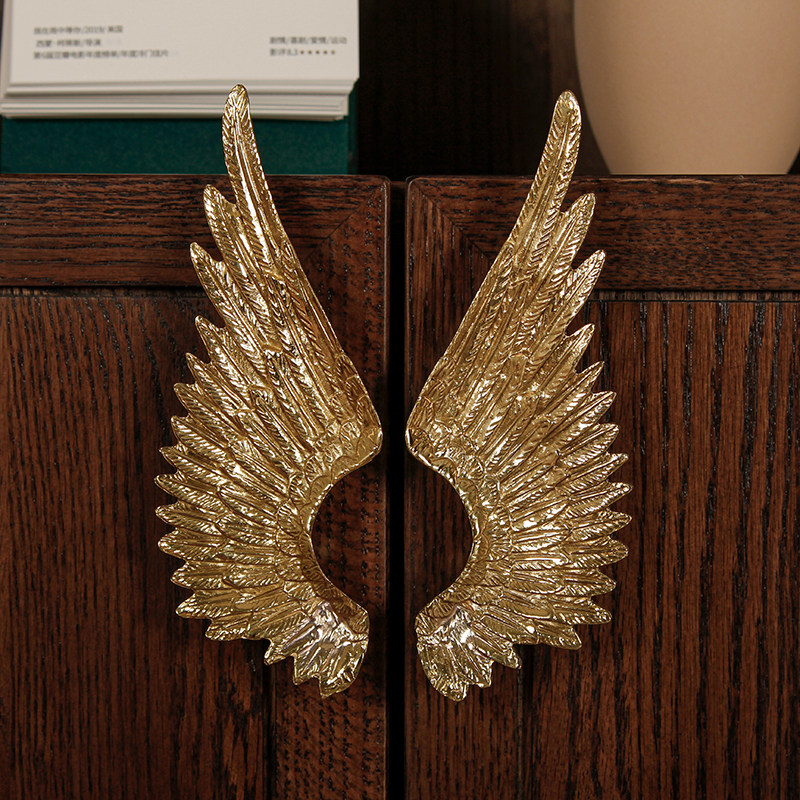 Unique Furniture Hardware Pulls - Nordische Kreative Flügelgriffe aus Messing, Möbelbeschläge,