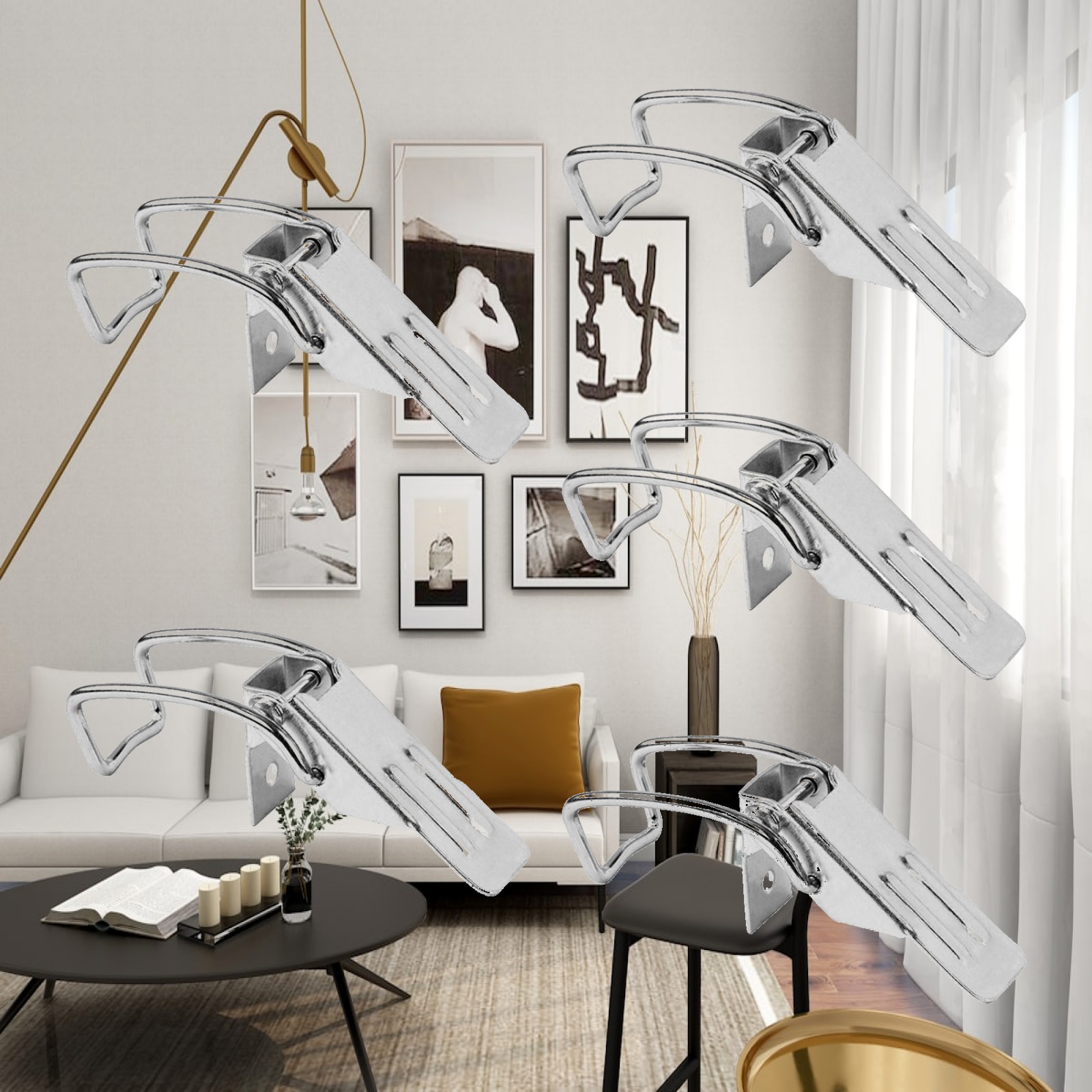 Furniture Hardware Accessories - 5x Riegelverschluss aus Metall, robust, universell,
