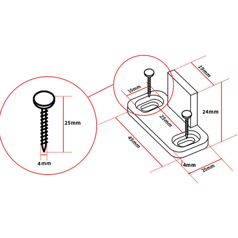 Furniture Hardware Accessories - 2-teilige Gleitbodengleiter, verstellbare Rollen für die
