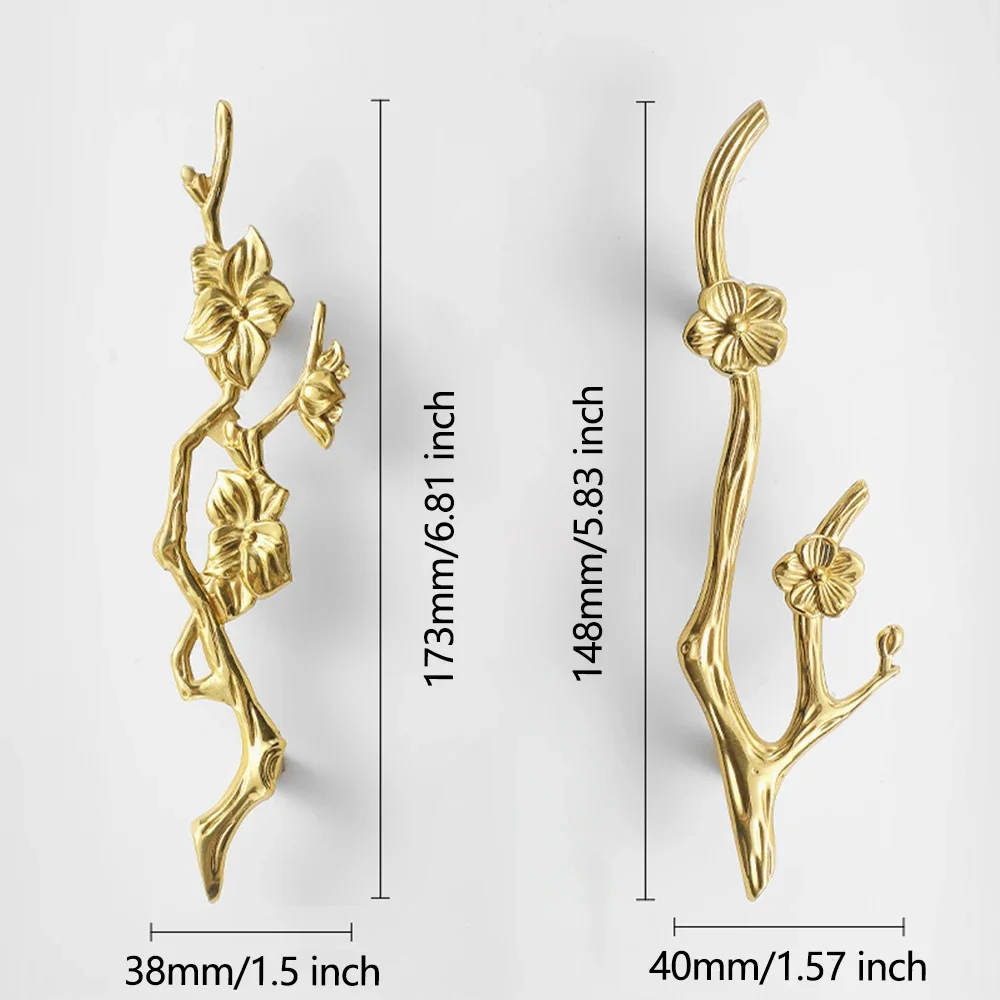 Blumenzweig-Messinggriffe für  – Unique Furniture Hardware Pulls Bewertung und Preis