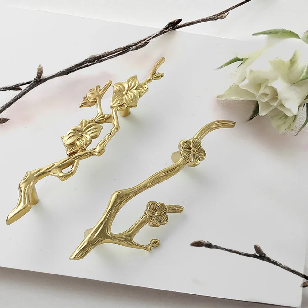 Blumenzweig-Messinggriffe für  – Unique Furniture Hardware Pulls Bewertung und Preis
